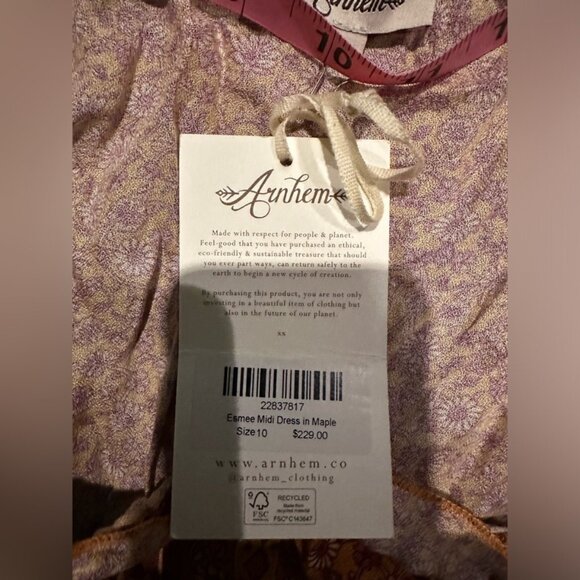 Arnhem, Midi Dress, Esmee, Free People Style, Flowy Dress, Like NEW! BOHO - Picture 7 of 7